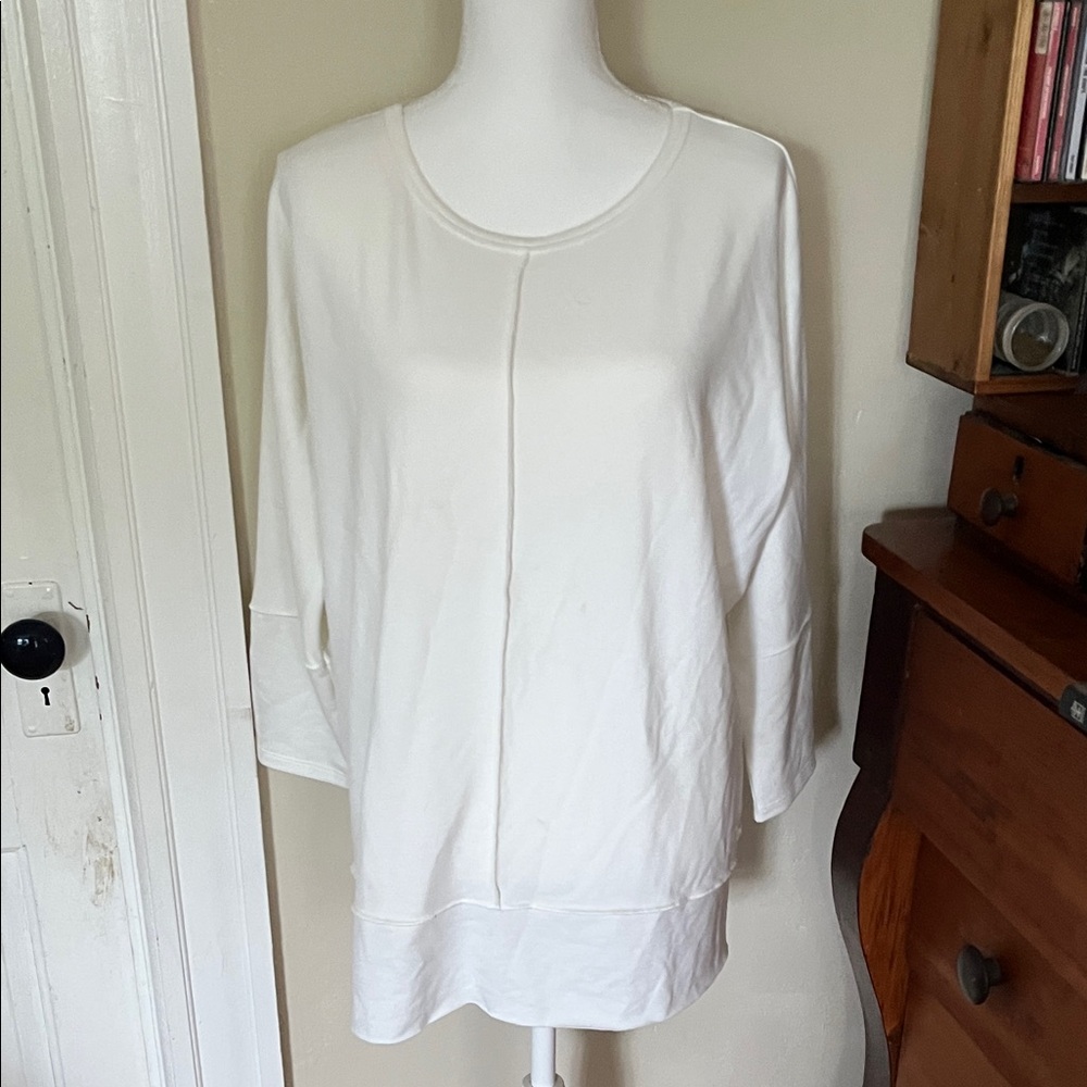 SPANX Women’s Cream Drop-Shoulder Long Sleeve Top